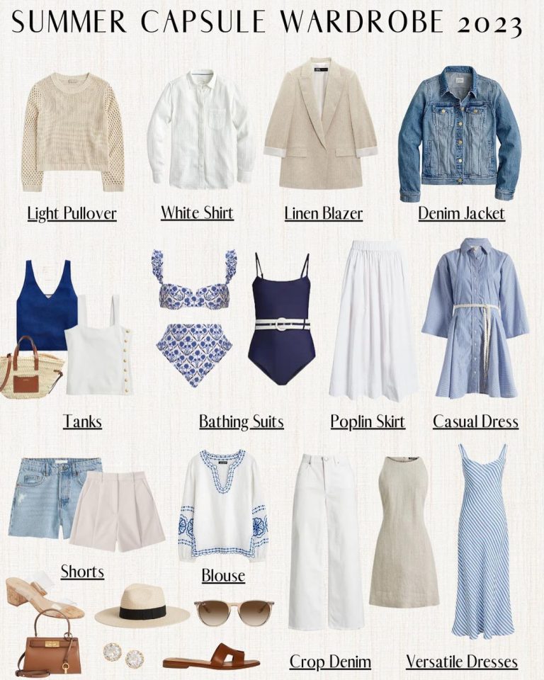 21 Top Summer Capsule Wardrobe 2024 Ideas: Office to Travel Chic