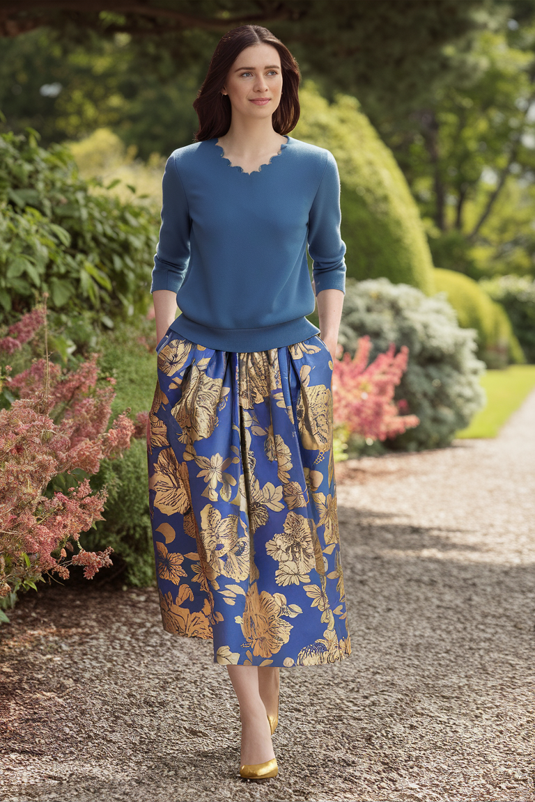 30 Midi Skirt Outfit Ideas For 2025 Summer Winter Casual Formal Styles Midi Skirt Outfit Ideas 2025 22