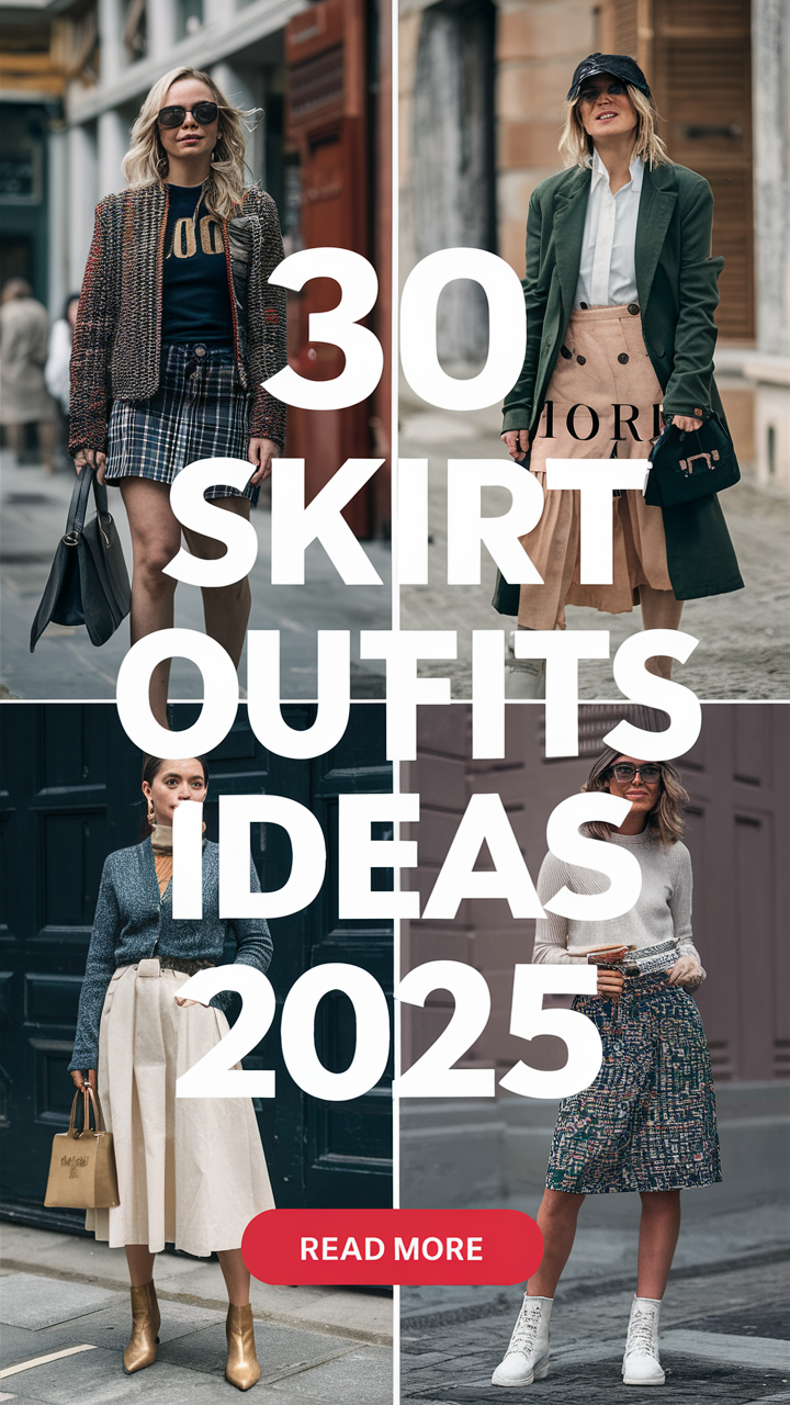 2025 Skirt Outfits Ideas Summer Fall Spring Winter Casual Skirt Outfits Ideas 2025 3 1