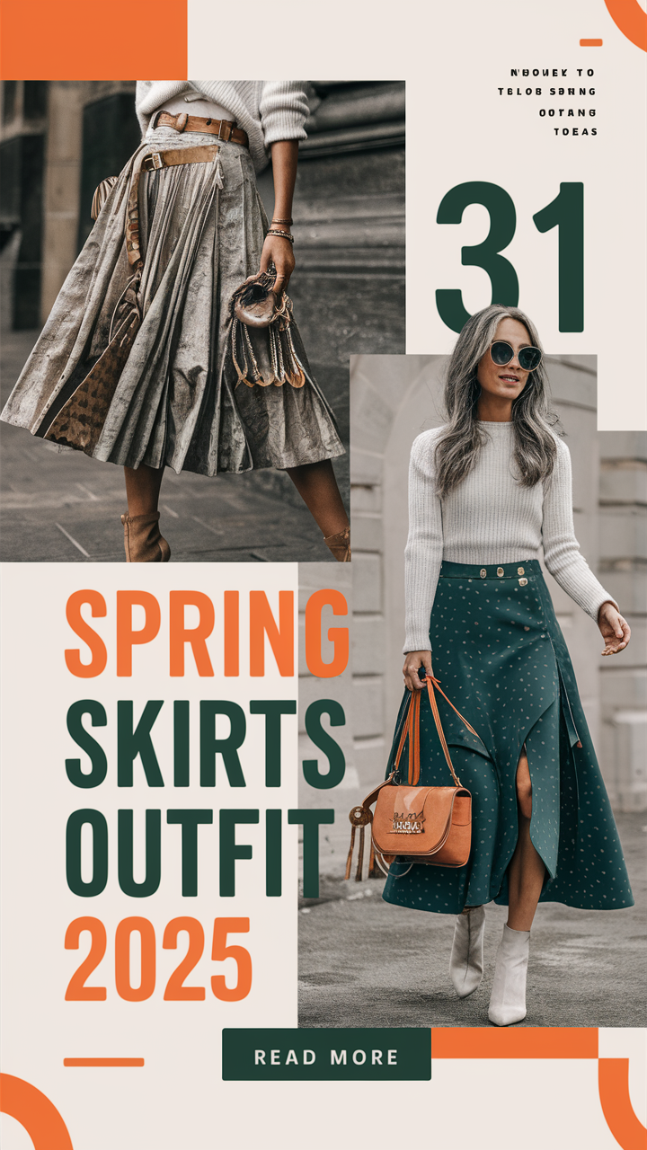 31 Spring Skirts Outfit Ideas 2025 Cute Casual Short And Work Ready Spring Skirts Outfit 2025 2 1